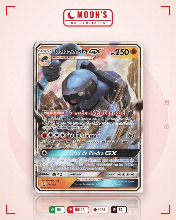 Carta Pokémon Carracosta-GX · SM Black Star Promos #SM239 (NM) — pieza única en Moon's Collectibles México