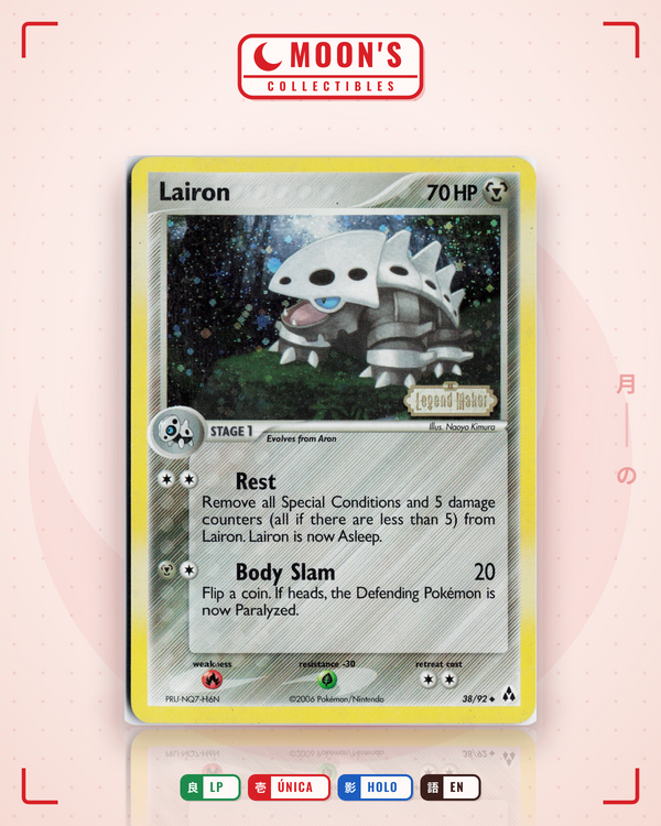 Carta Pokémon Lairon · Legend Maker #38/92 (LP) — pieza única en Moon's Collectibles México