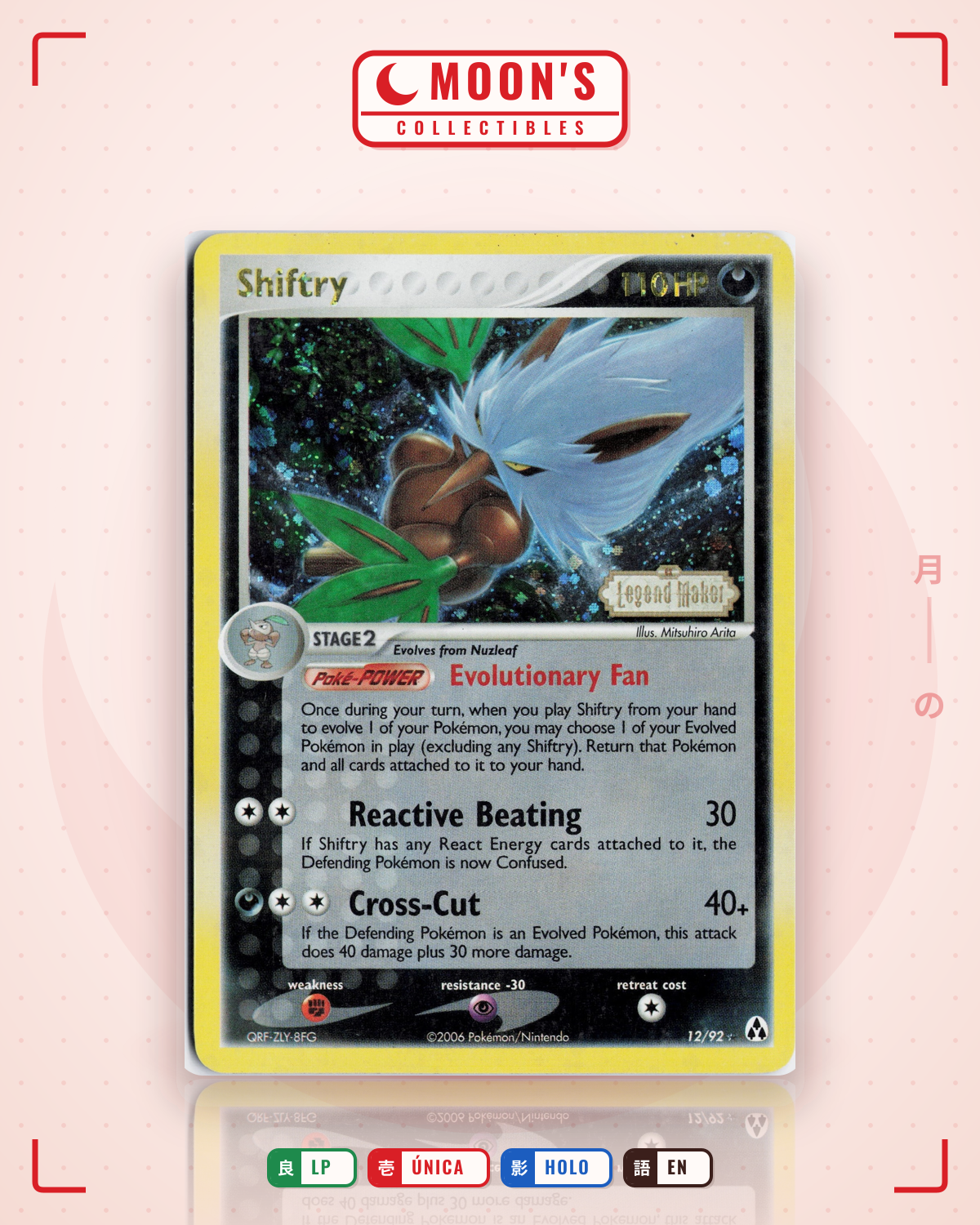 Carta Pokémon Shiftry · Legend Maker #12/92 (LP) — pieza única en Moon's Collectibles México