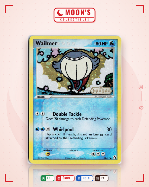 Carta Pokémon Wailmer · Legend Maker #69/92 (LP) — pieza única en Moon's Collectibles México