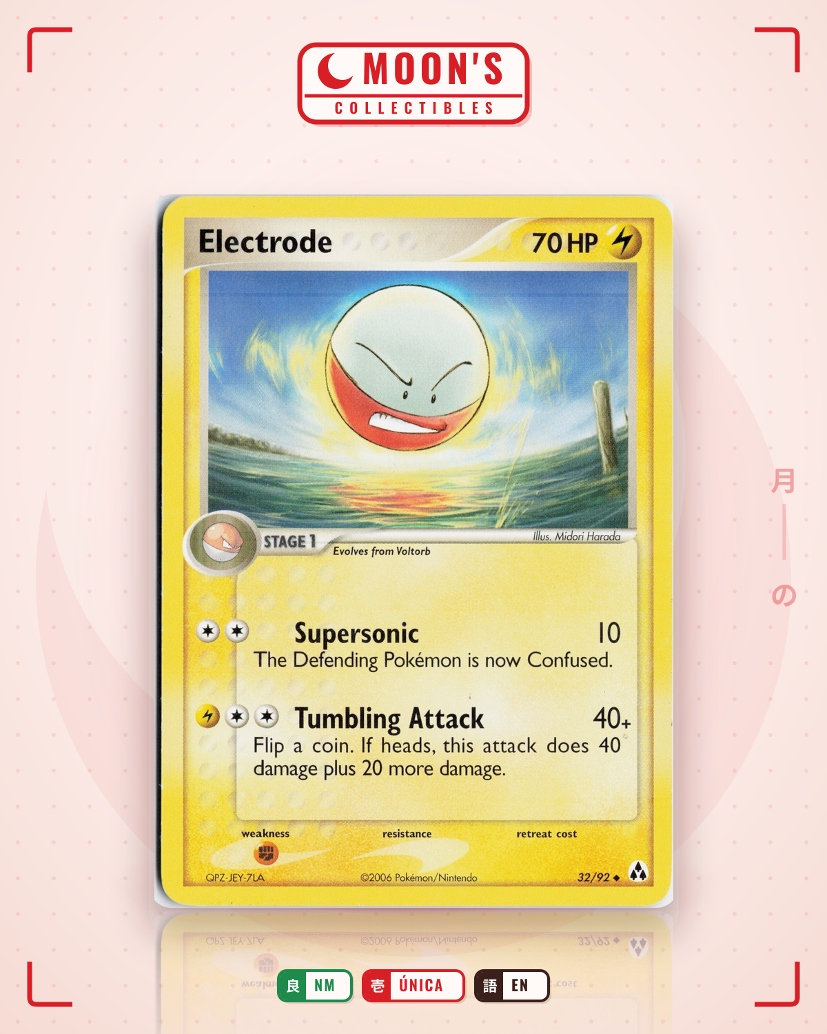Carta Pokémon Electrode · Legend Maker #32/92 (NM) — pieza única en Moon's Collectibles México