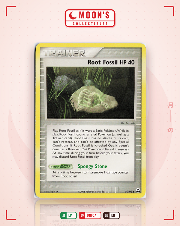 Carta Pokémon Root Fossil · Legend Maker #80/92 (LP) — pieza única en Moon's Collectibles México