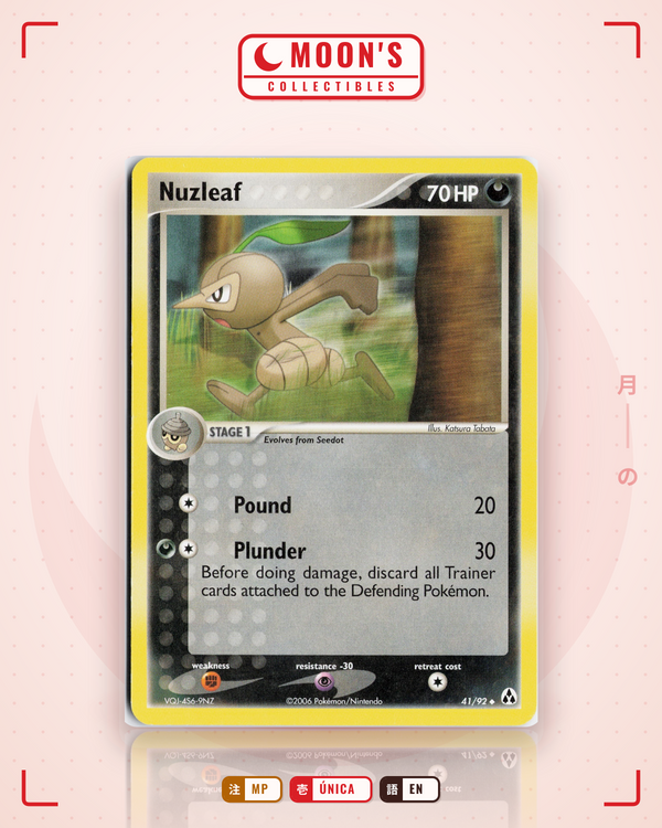 Carta Pokémon Nuzleaf · Legend Maker #41/92 (MP) — pieza única en Moon's Collectibles México