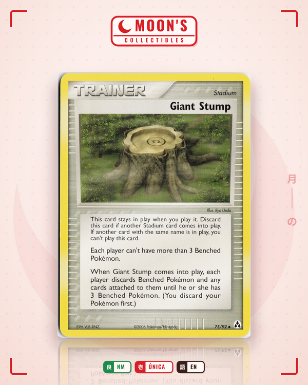 Carta Pokémon Giant Stump · Legend Maker #75/92 (NM) — pieza única en Moon's Collectibles México