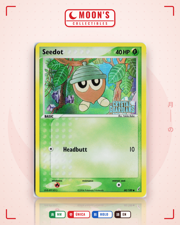 Carta Pokémon Seedot · Crystal Guardians #60/100 (NM) — pieza única en Moon's Collectibles México