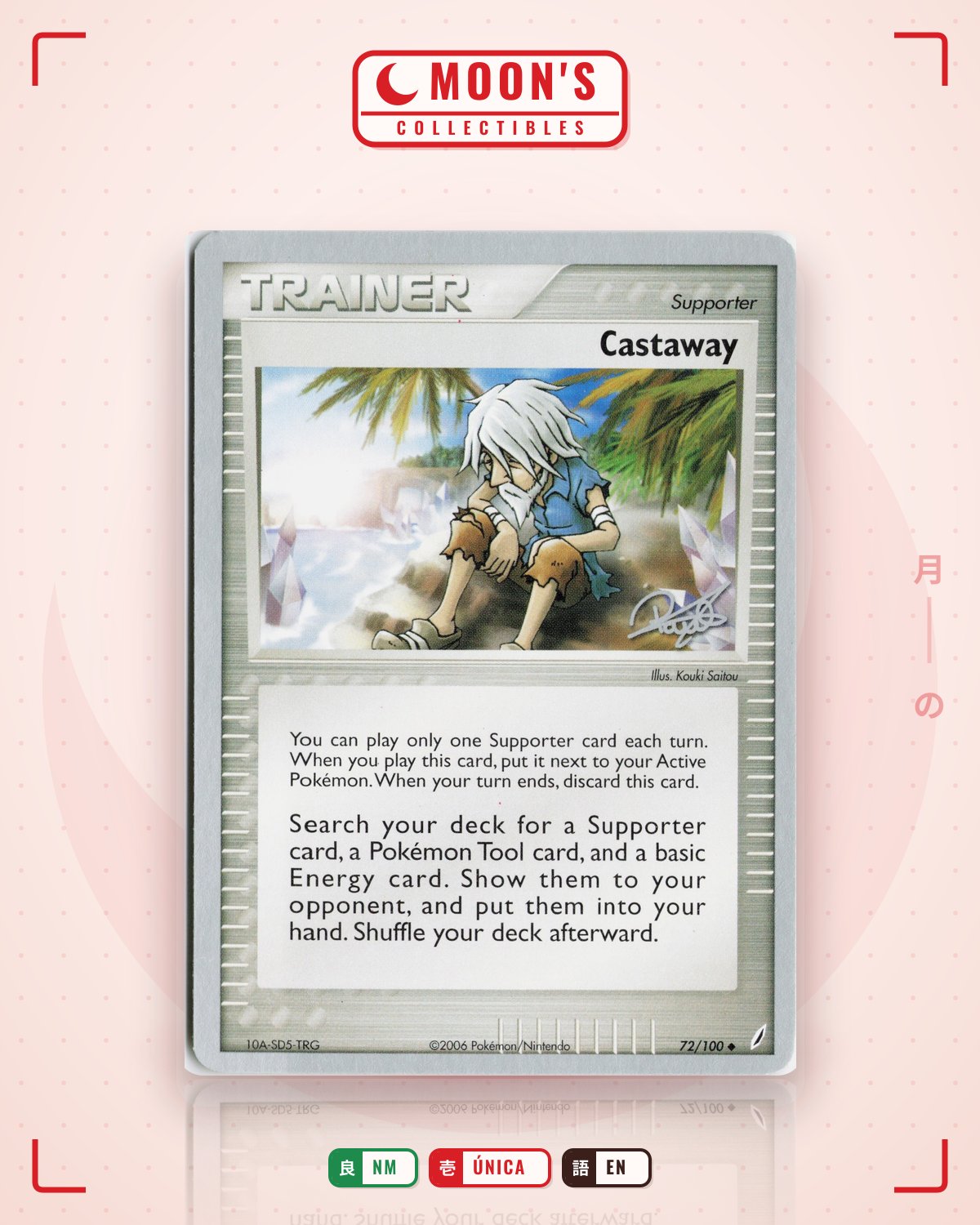 Carta Pokémon Castaway · Crystal Guardians #72/100 (NM) — pieza única en Moon's Collectibles México