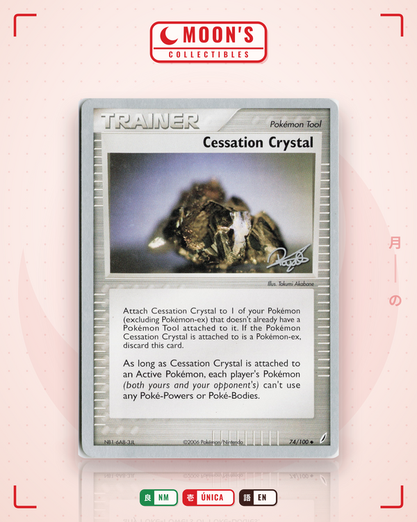 Carta Pokémon Cessation Crystal · Crystal Guardians #74/100 (NM) — pieza única en Moon's Collectibles México