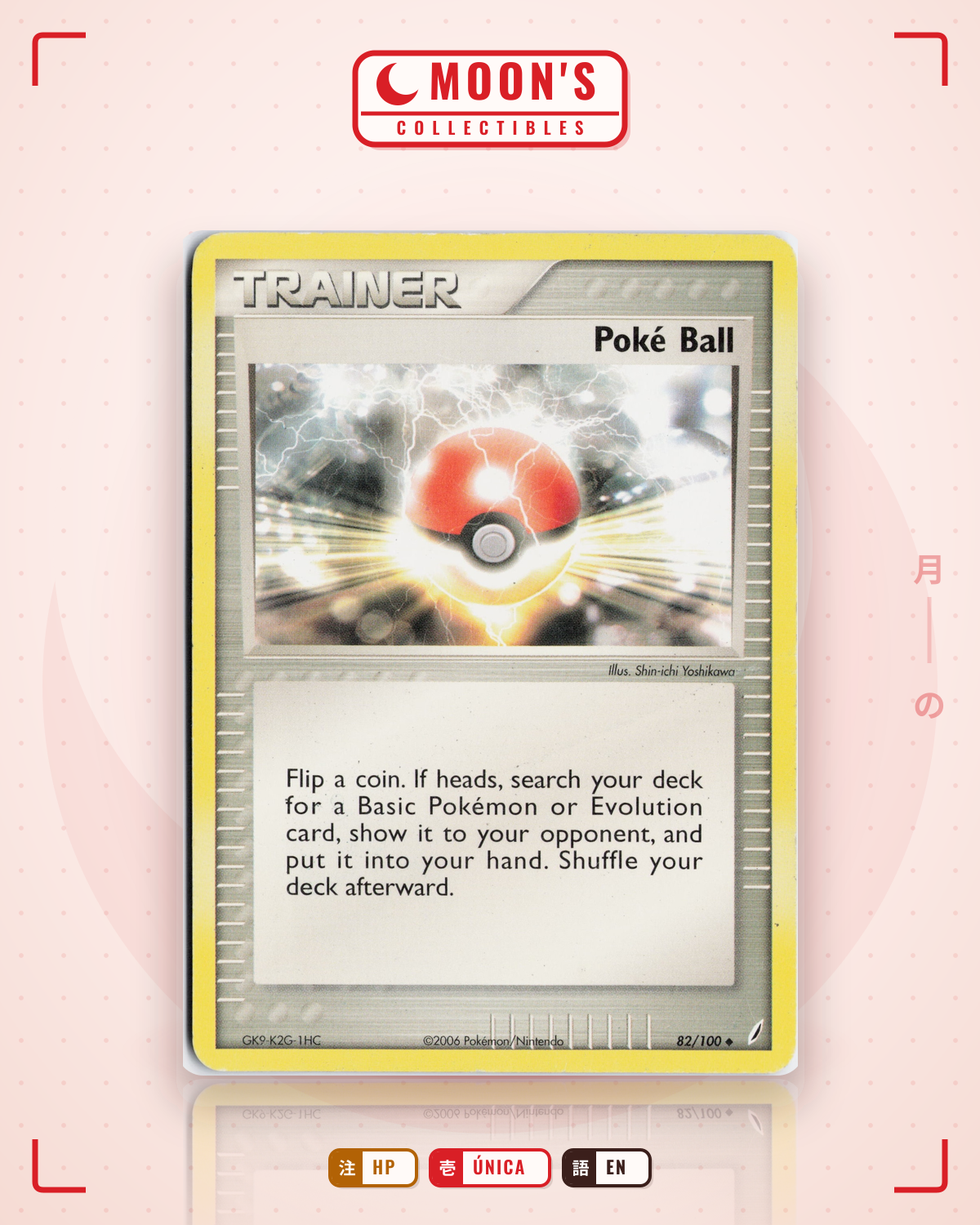 Carta Pokémon Poké Ball · Crystal Guardians #82/100 (HP) — pieza única en Moon's Collectibles México