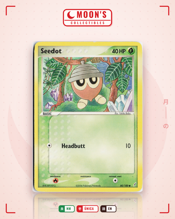 Carta Pokémon Seedot · Crystal Guardians #60/100 (NM) — pieza única en Moon's Collectibles México