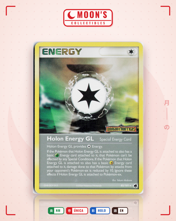Carta Pokémon Holon Energy GL · Dragon Frontiers #85/101 (NM) — pieza única en Moon's Collectibles México
