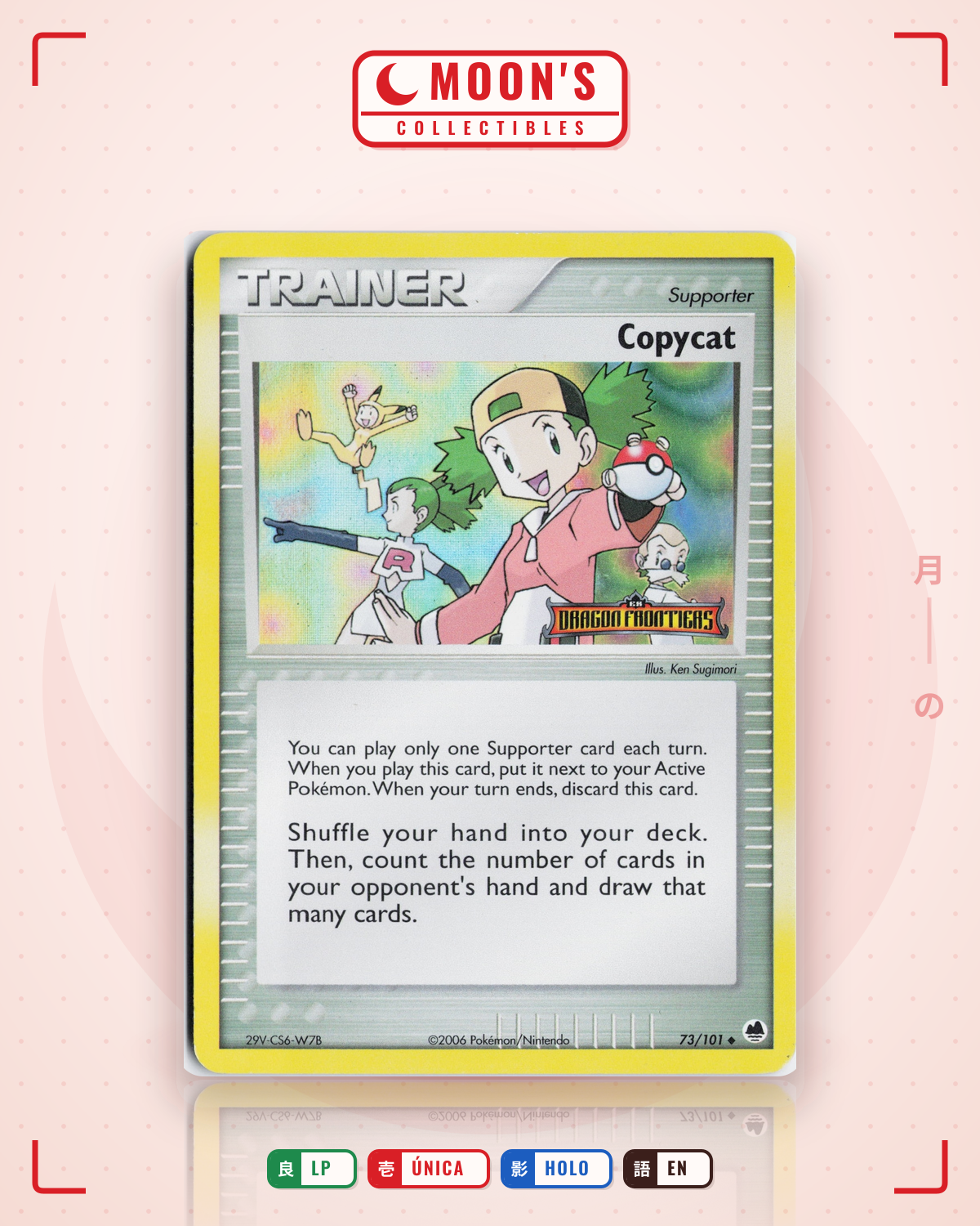 Carta Pokémon Copycat · Dragon Frontiers #73/101 (LP) — pieza única en Moon's Collectibles México