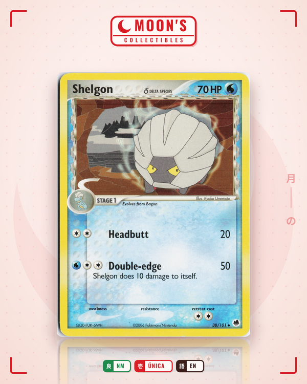 Carta Pokémon Shelgon δ · Dragon Frontiers #38/101 (NM) — pieza única en Moon's Collectibles México