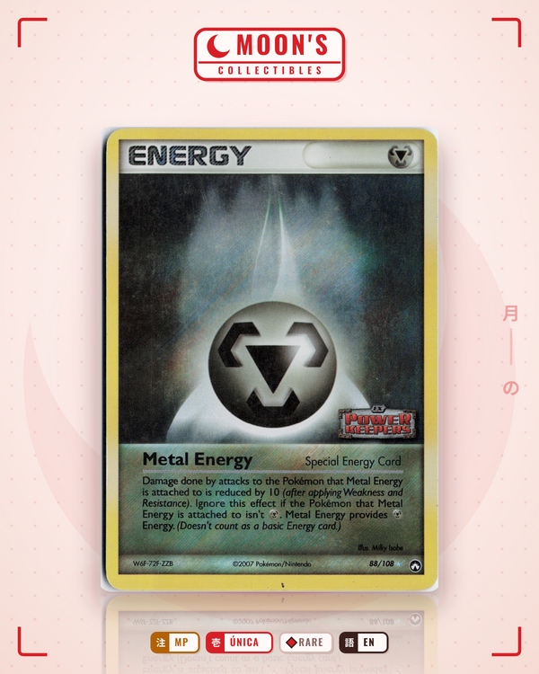 Carta Pokémon Metal Energy · Power Keepers #88/108 (MP) — pieza única en Moon's Collectibles México