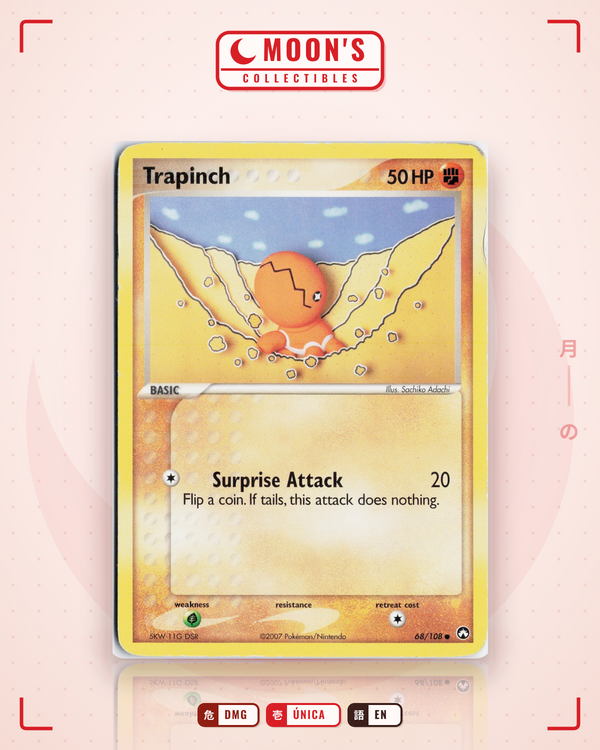Carta Pokémon Trapinch · Power Keepers #68/108 (DMG) — pieza única en Moon's Collectibles México