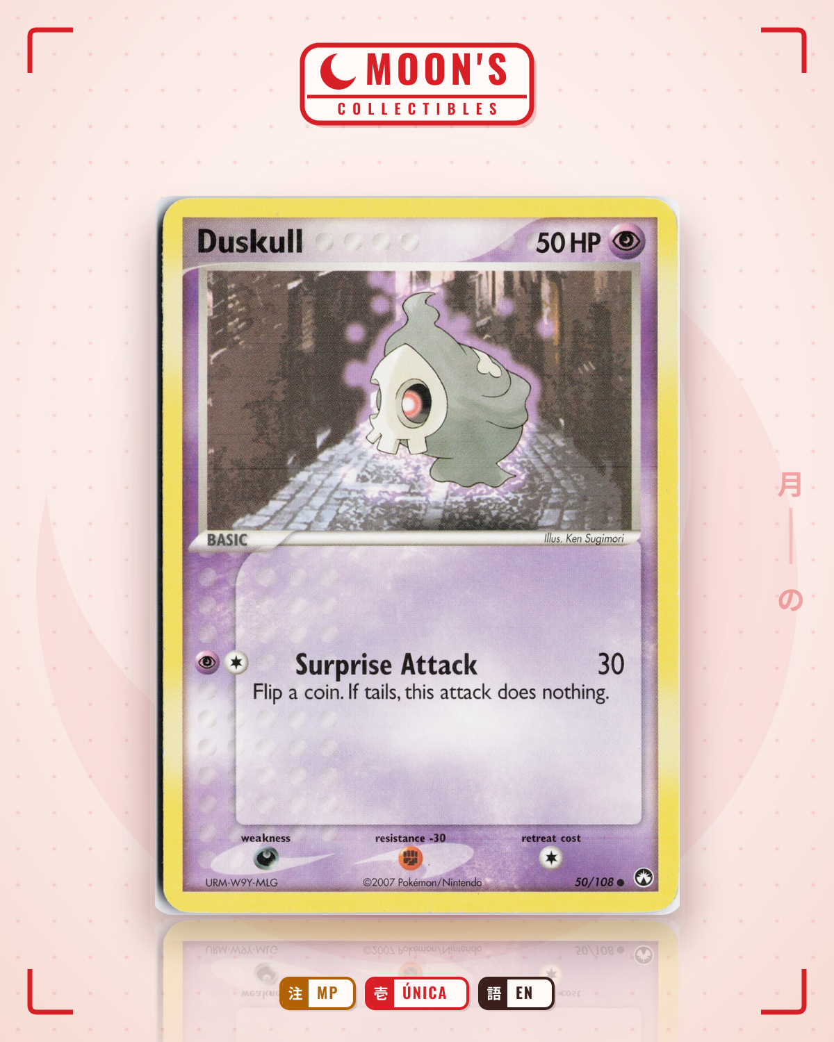 Carta Pokémon Duskull · Power Keepers #50/108 (MP) — pieza única en Moon's Collectibles México