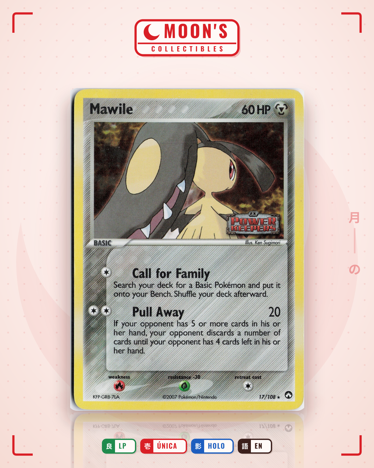 Carta Pokémon Mawile · Power Keepers #17/108 (LP) — pieza única en Moon's Collectibles México