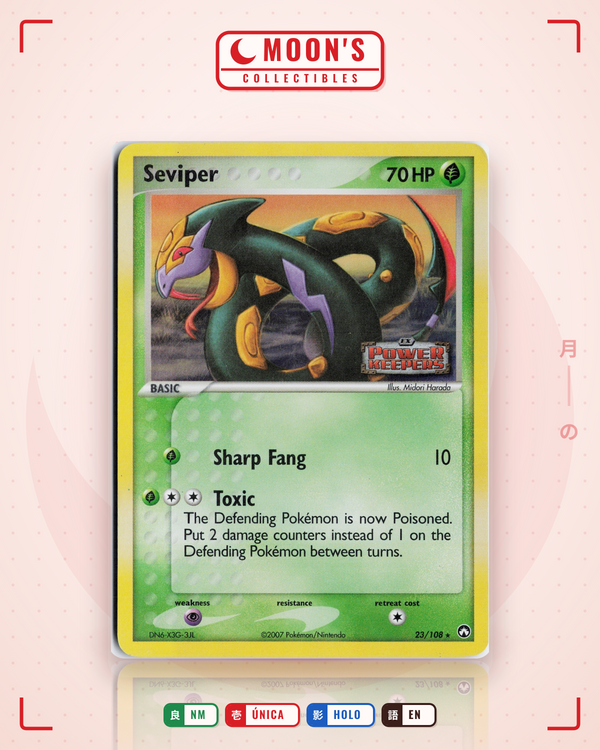 Carta Pokémon Seviper · Power Keepers #23/108 (NM) — pieza única en Moon's Collectibles México