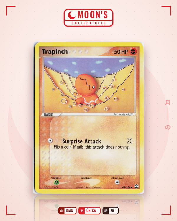 Carta Pokémon Trapinch · Power Keepers #68/108 (DMG) — pieza única en Moon's Collectibles México