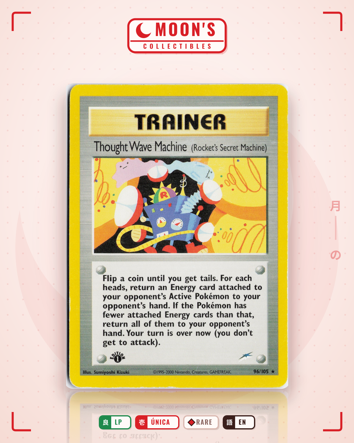 Carta Pokémon Thought Wave Machine · Neo Destiny #96/105 (LP) — pieza única en Moon's Collectibles México