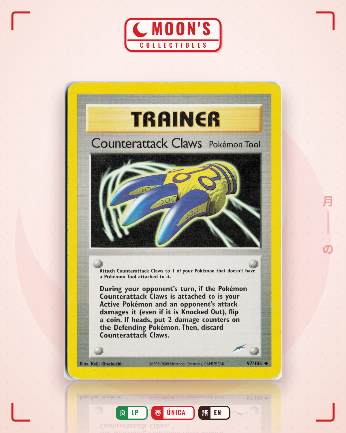 Carta Pokémon Counterattack Claws · Neo Destiny #97/105 (LP) — pieza única en Moon's Collectibles México