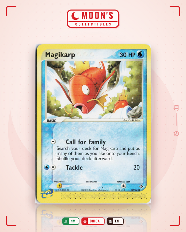 Carta Pokémon Magikarp · Dragon #60/97 (NM) — pieza única en Moon's Collectibles México
