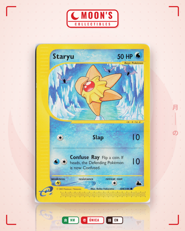Carta Pokémon Staryu · Skyridge #104/144 (NM) — pieza única en Moon's Collectibles México