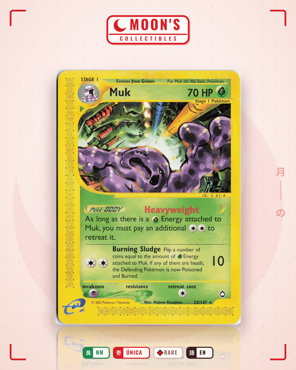 Carta Pokémon Muk · Aquapolis #23/147 (NM) — pieza única en Moon's Collectibles México