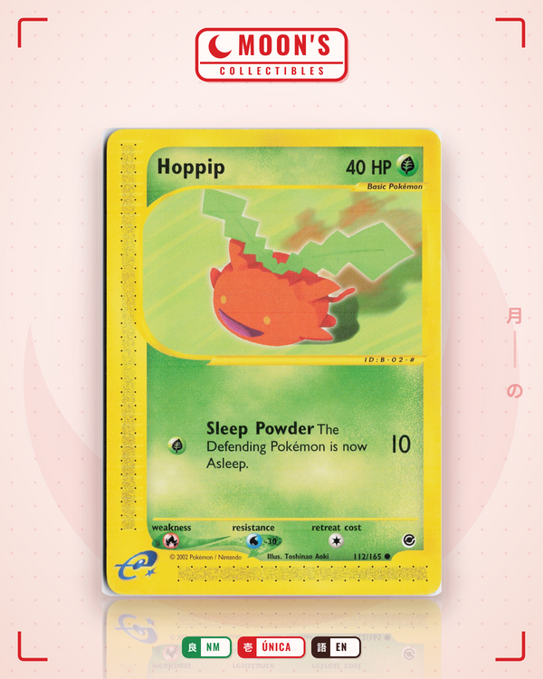 Carta Pokémon Hoppip · Expedition Base Set #112/165 (NM) — pieza única en Moon's Collectibles México