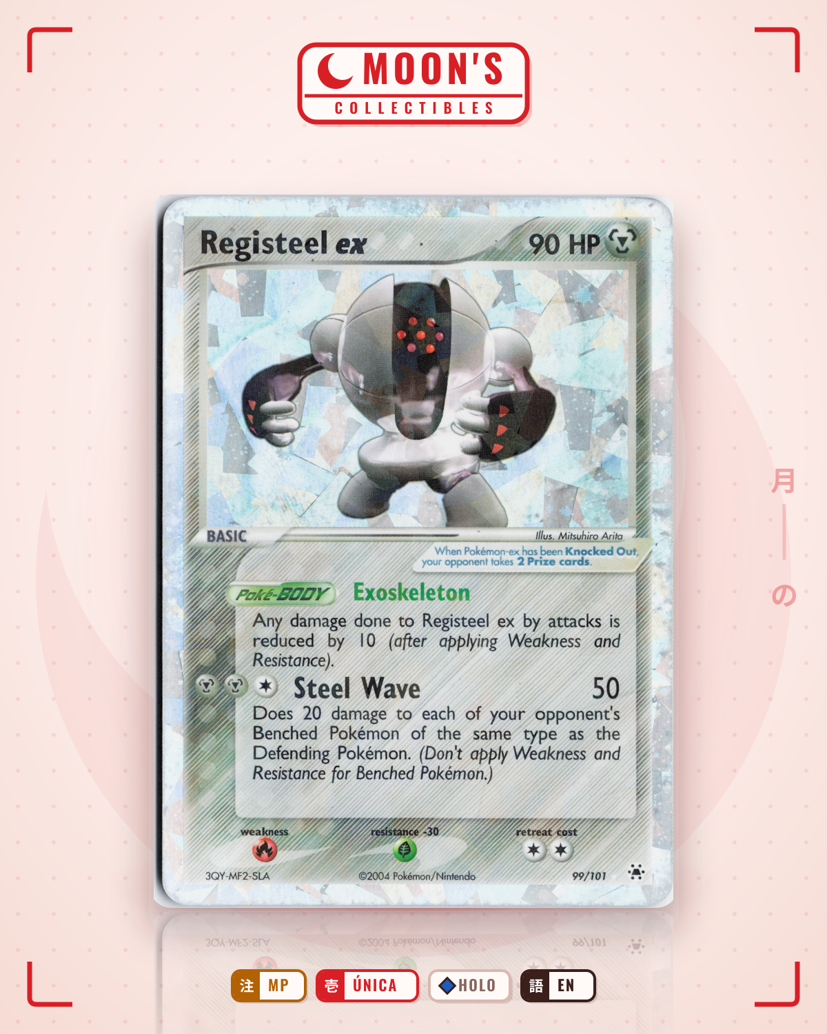 Carta Pokémon Registeel ex · Hidden Legends #99/101 (MP) — pieza única en Moon's Collectibles México