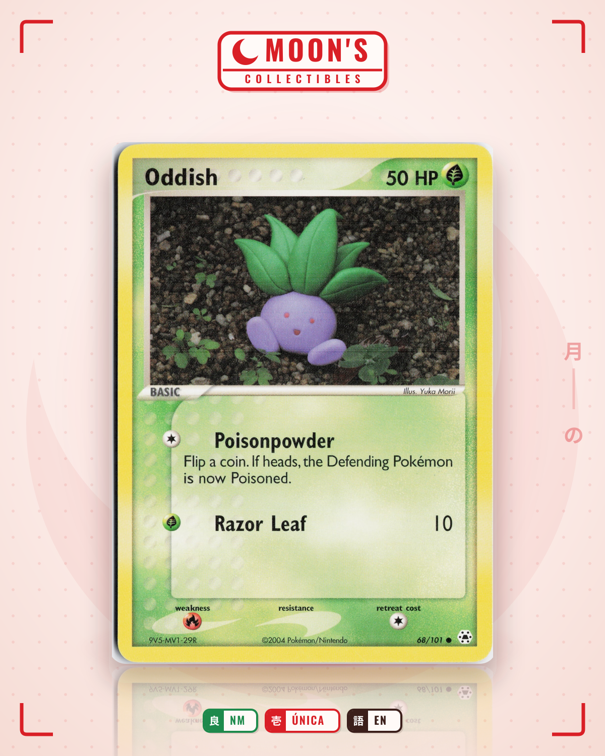 Carta Pokémon Oddish · Hidden Legends #68/101 (NM) — pieza única en Moon's Collectibles México