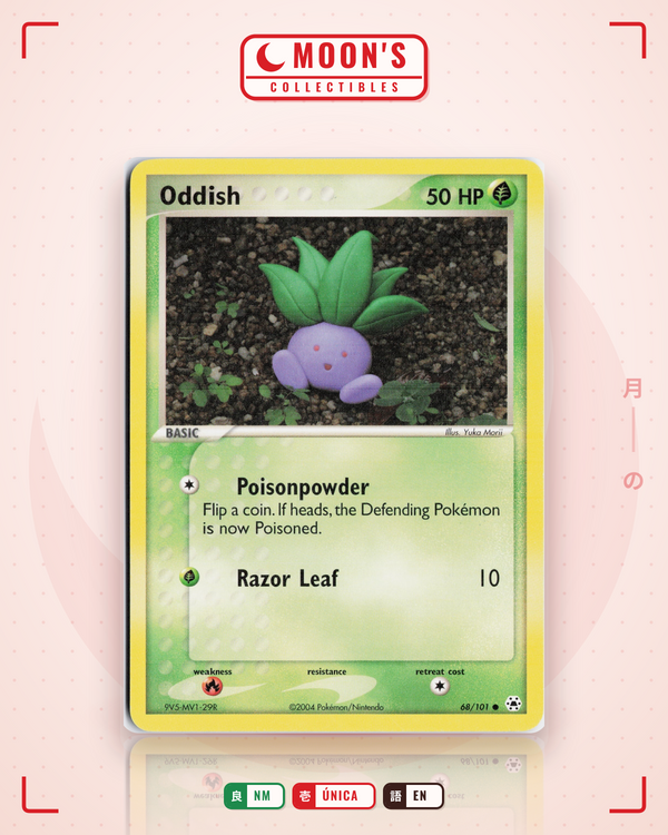 Carta Pokémon Oddish · Hidden Legends #68/101 (NM) — pieza única en Moon's Collectibles México