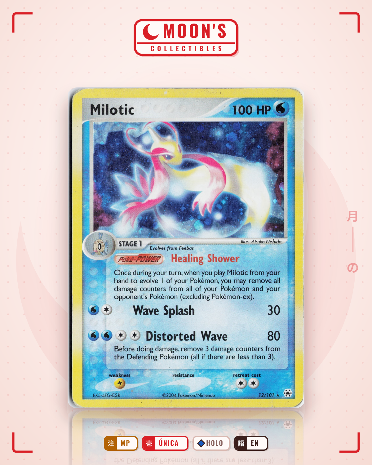 Carta Pokémon Milotic · Hidden Legends #12/101 (MP) — pieza única en Moon's Collectibles México