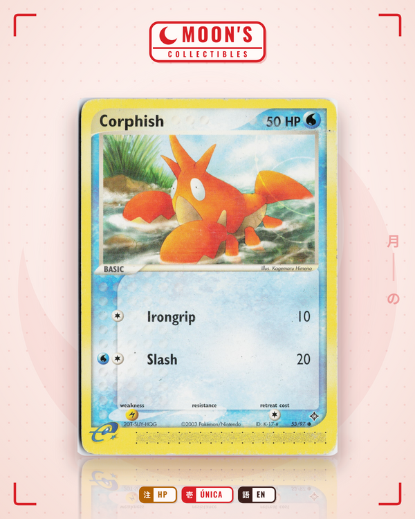 Carta Pokémon Corphish · Dragon #53/97 (HP) — pieza única en Moon's Collectibles México