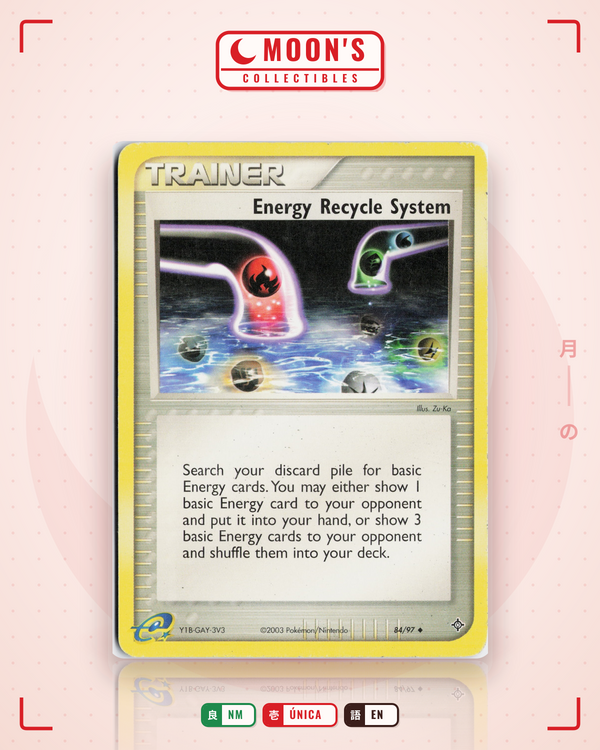 Carta Pokémon Energy Recycle System · Dragon #84/97 (NM) — pieza única en Moon's Collectibles México
