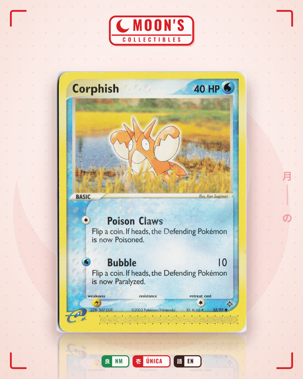 Carta Pokémon Corphish · Dragon #52/97 (NM) — pieza única en Moon's Collectibles México