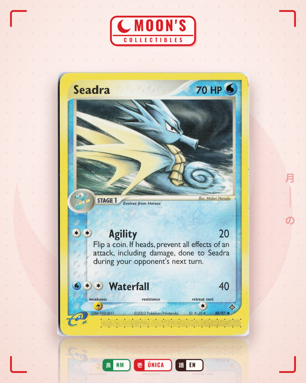 Carta Pokémon Seadra · Dragon #40/97 (NM) — pieza única en Moon's Collectibles México
