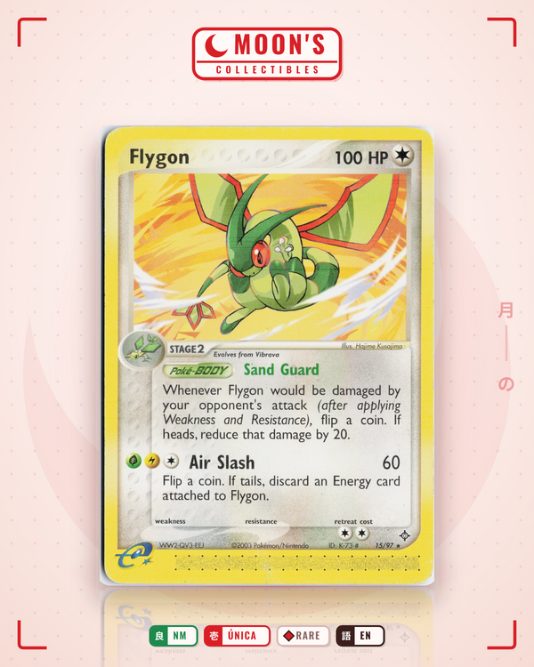 Carta Pokémon Flygon · Dragon #15/97 (NM) — pieza única en Moon's Collectibles México