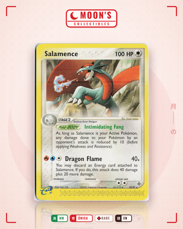 Carta Pokémon Salamence · Dragon #19/97 (NM) — pieza única en Moon's Collectibles México