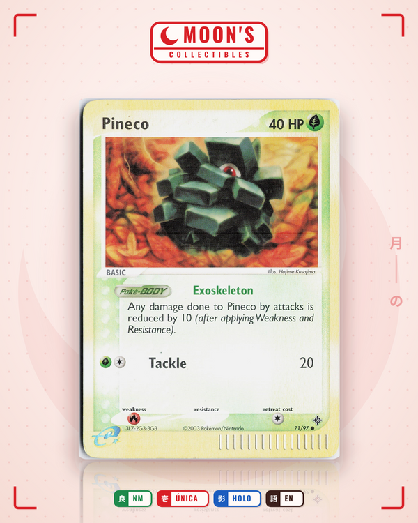 Carta Pokémon Pineco · Dragon #71/97 (NM) — pieza única en Moon's Collectibles México