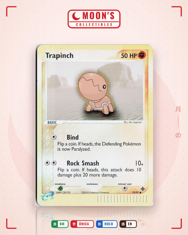 Carta Pokémon Trapinch · Dragon #79/97 (NM) — pieza única en Moon's Collectibles México