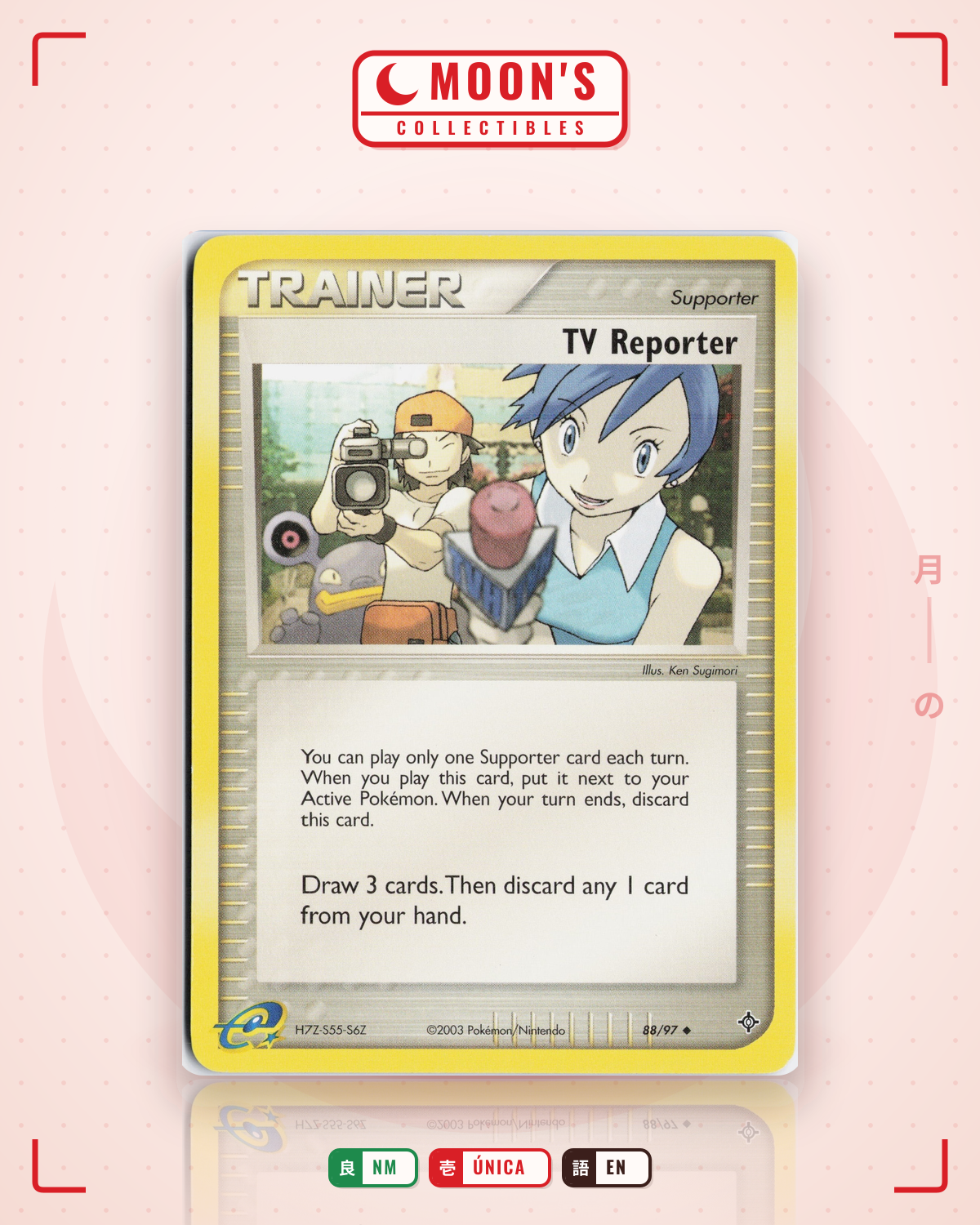 Carta Pokémon TV Reporter · Dragon #88/97 (NM) — pieza única en Moon's Collectibles México