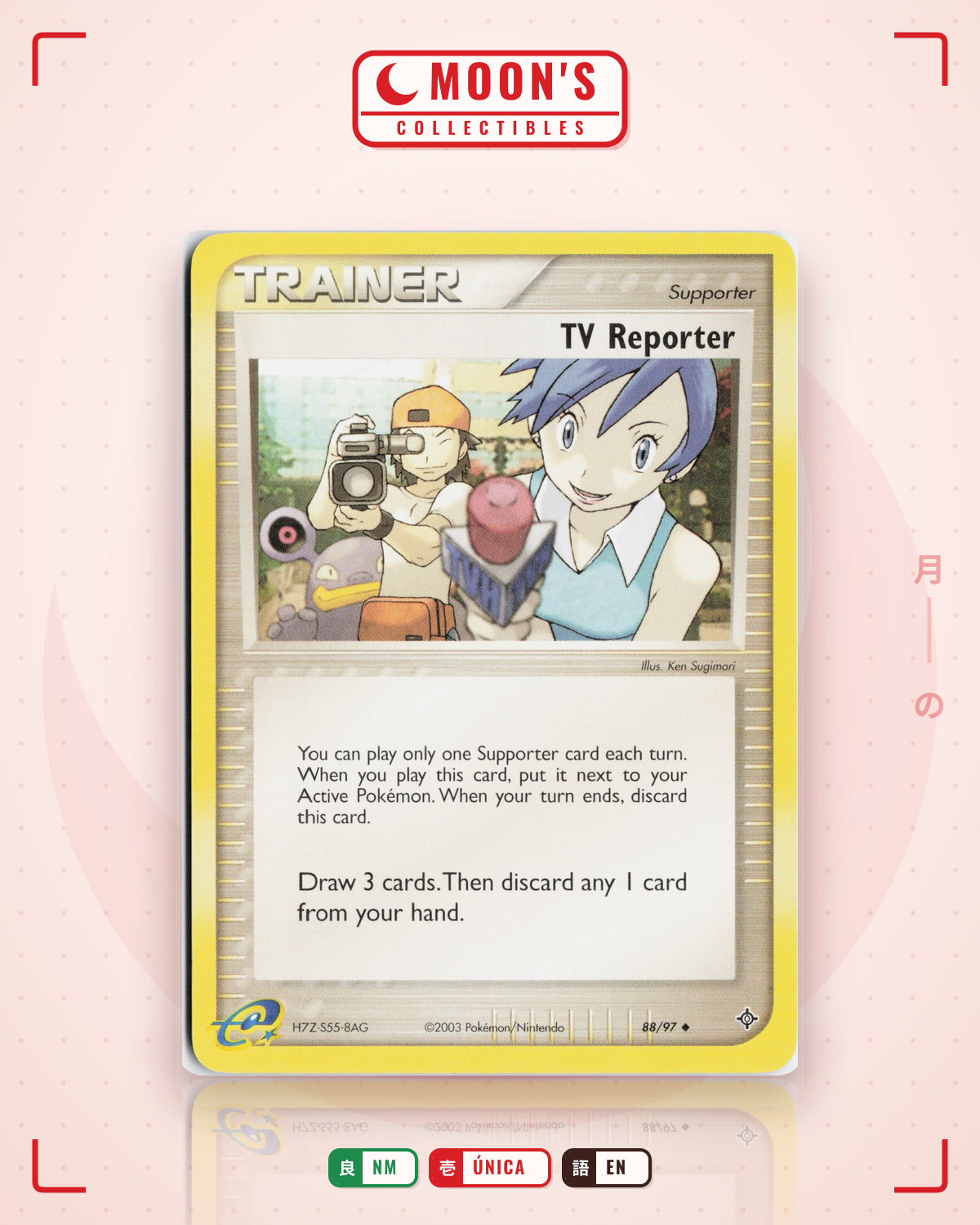 Carta Pokémon TV Reporter · Dragon #88/97 (NM) — pieza única en Moon's Collectibles México