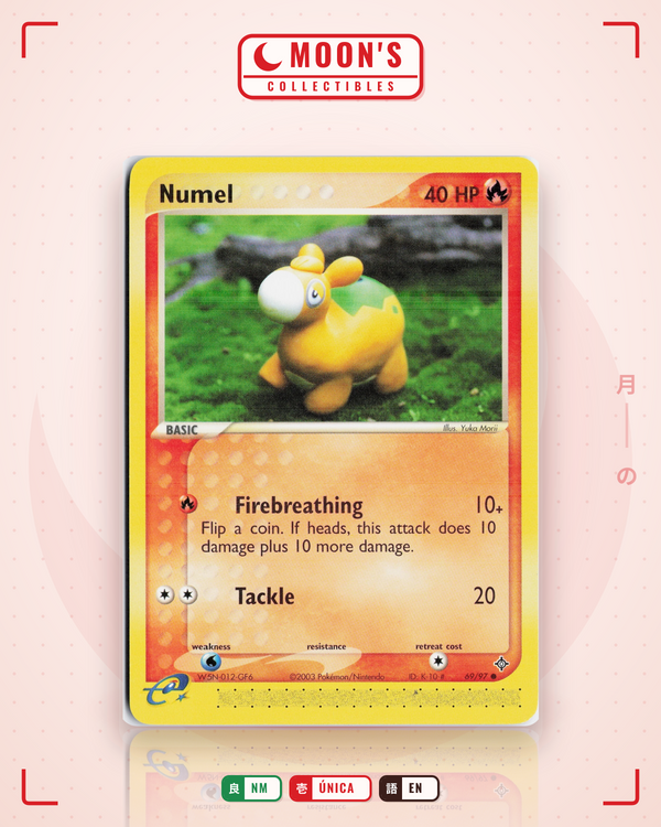 Carta Pokémon Numel · Dragon #69/97 (NM) — pieza única en Moon's Collectibles México