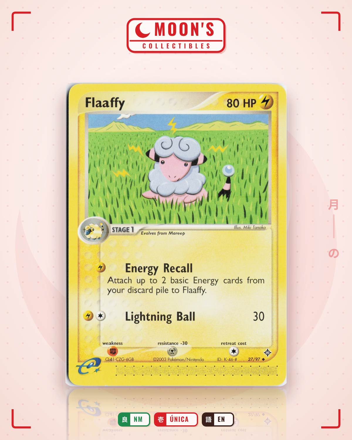 Carta Pokémon Flaaffy · Dragon #27/97 (NM) — pieza única en Moon's Collectibles México