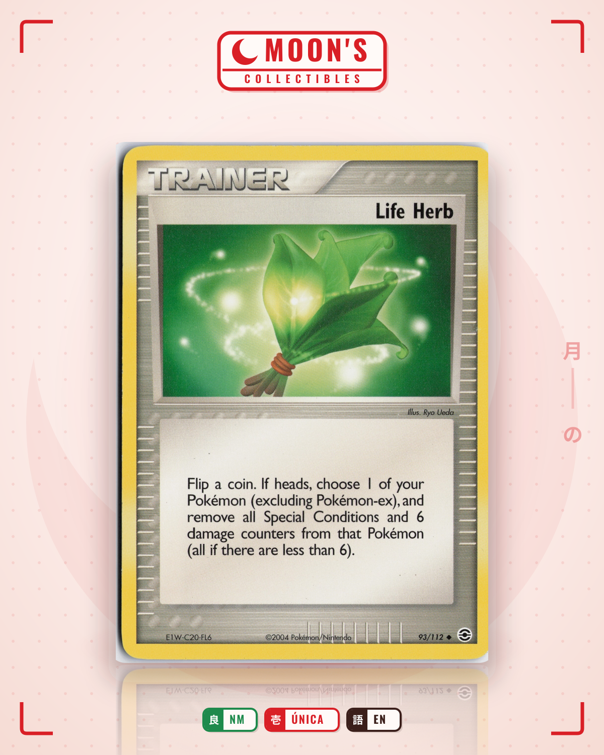 Carta Pokémon Life Herb · FireRed & LeafGreen #93/112 (NM) — pieza única en Moon's Collectibles México