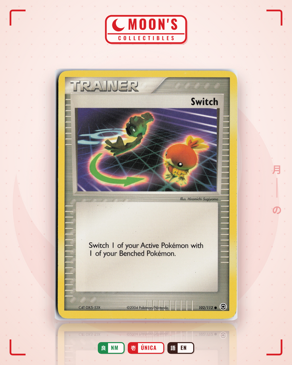 Carta Pokémon Switch · FireRed & LeafGreen #102/112 (NM) — pieza única en Moon's Collectibles México