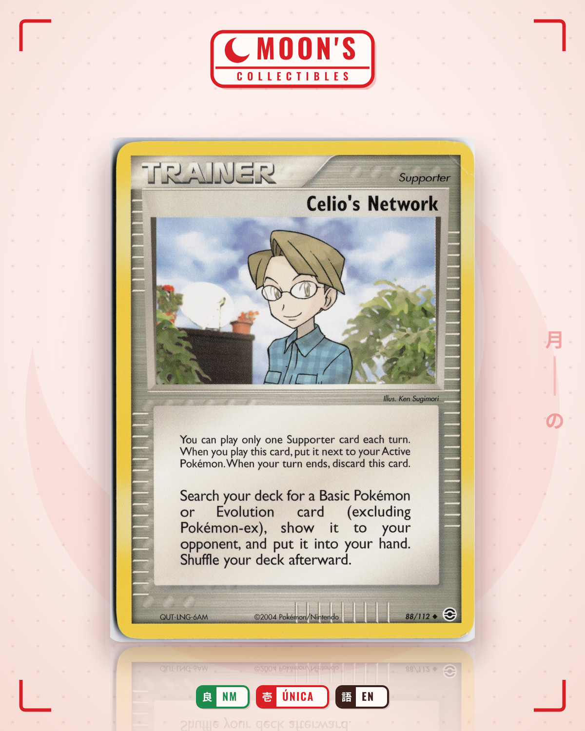 Carta Pokémon Celio's Network · FireRed & LeafGreen #88/112 (NM) — pieza única en Moon's Collectibles México