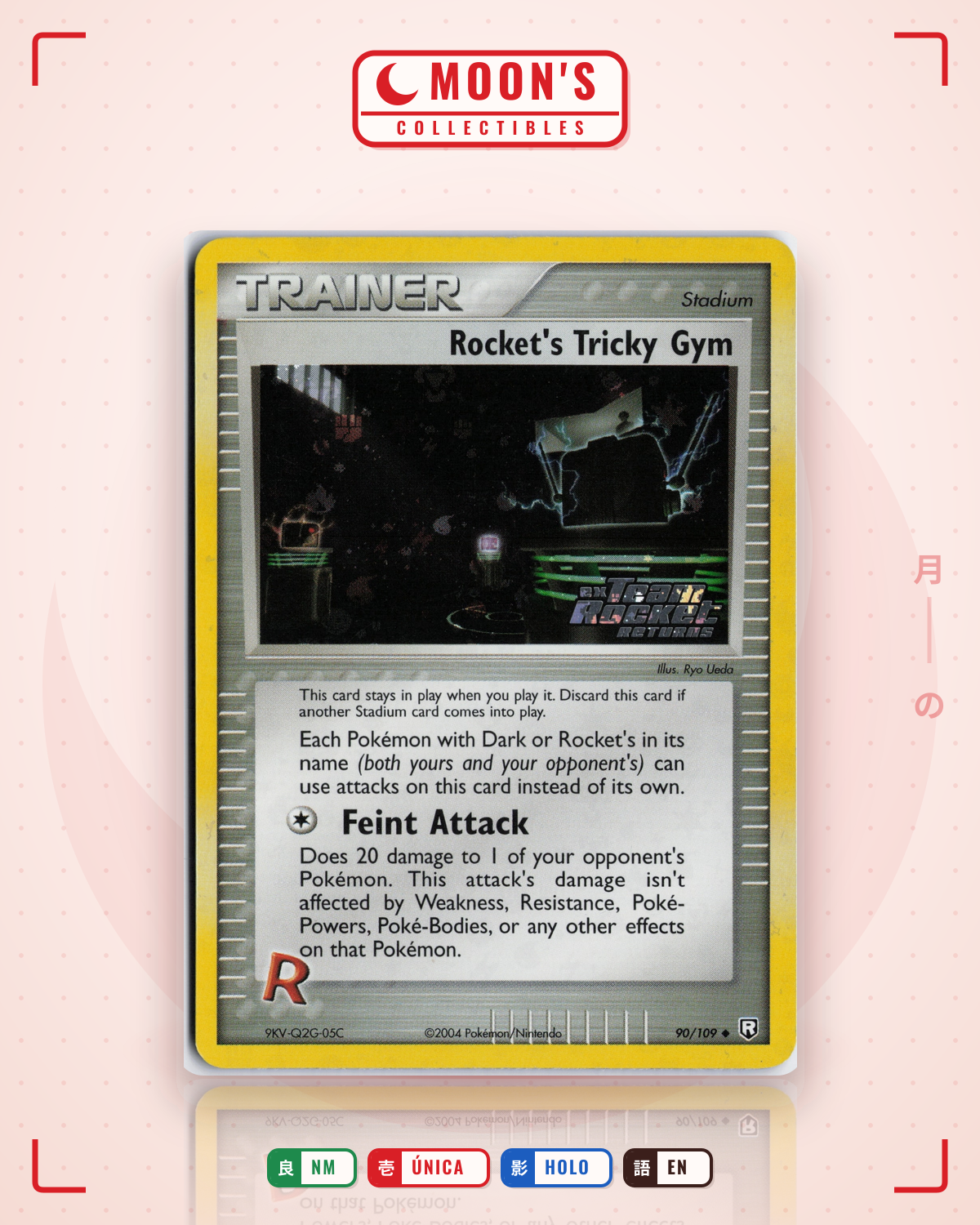 Carta Pokémon Rocket's Tricky Gym · Team Rocket Returns #90/109 (NM) — pieza única en Moon's Collectibles México