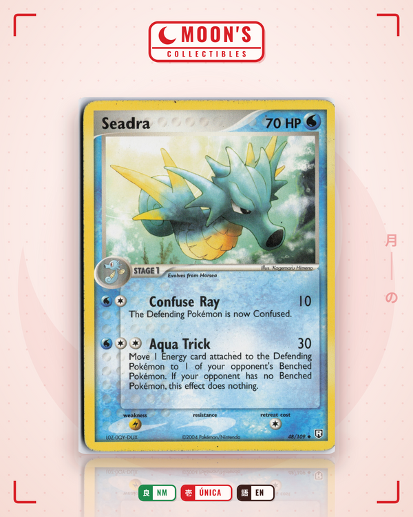 Carta Pokémon Seadra · Team Rocket Returns #48/109 (NM) — pieza única en Moon's Collectibles México