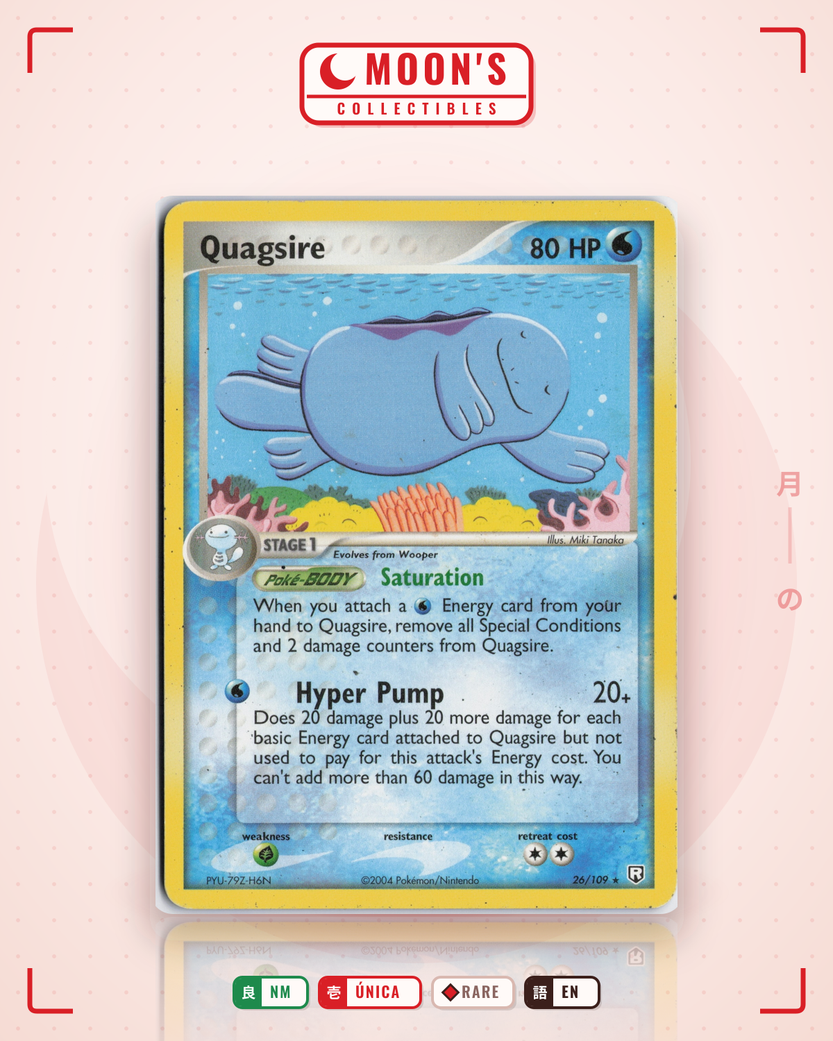 Carta Pokémon Quagsire · Team Rocket Returns #26/109 (NM) — pieza única en Moon's Collectibles México